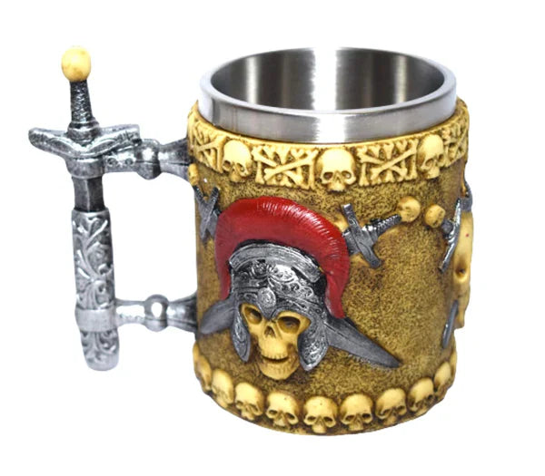 3D Pirates Skull Bone Stainless Steel Coffee (400 ml) Stainless Steel Coffee Mug  (400 ml)