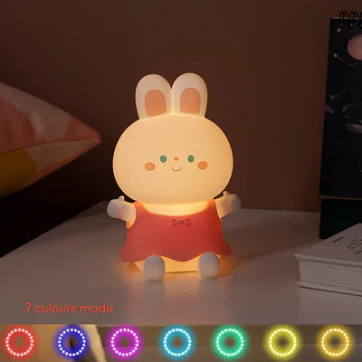 Rabbit Night Light Lamp for Kids Bedroom, Birthday Gifts, Home Decor, Return gifts .