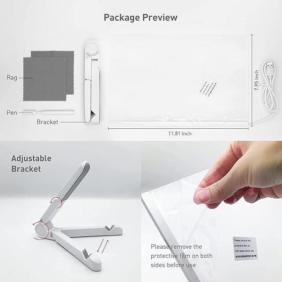 3D Acrylic Writing Board with Pen & Light