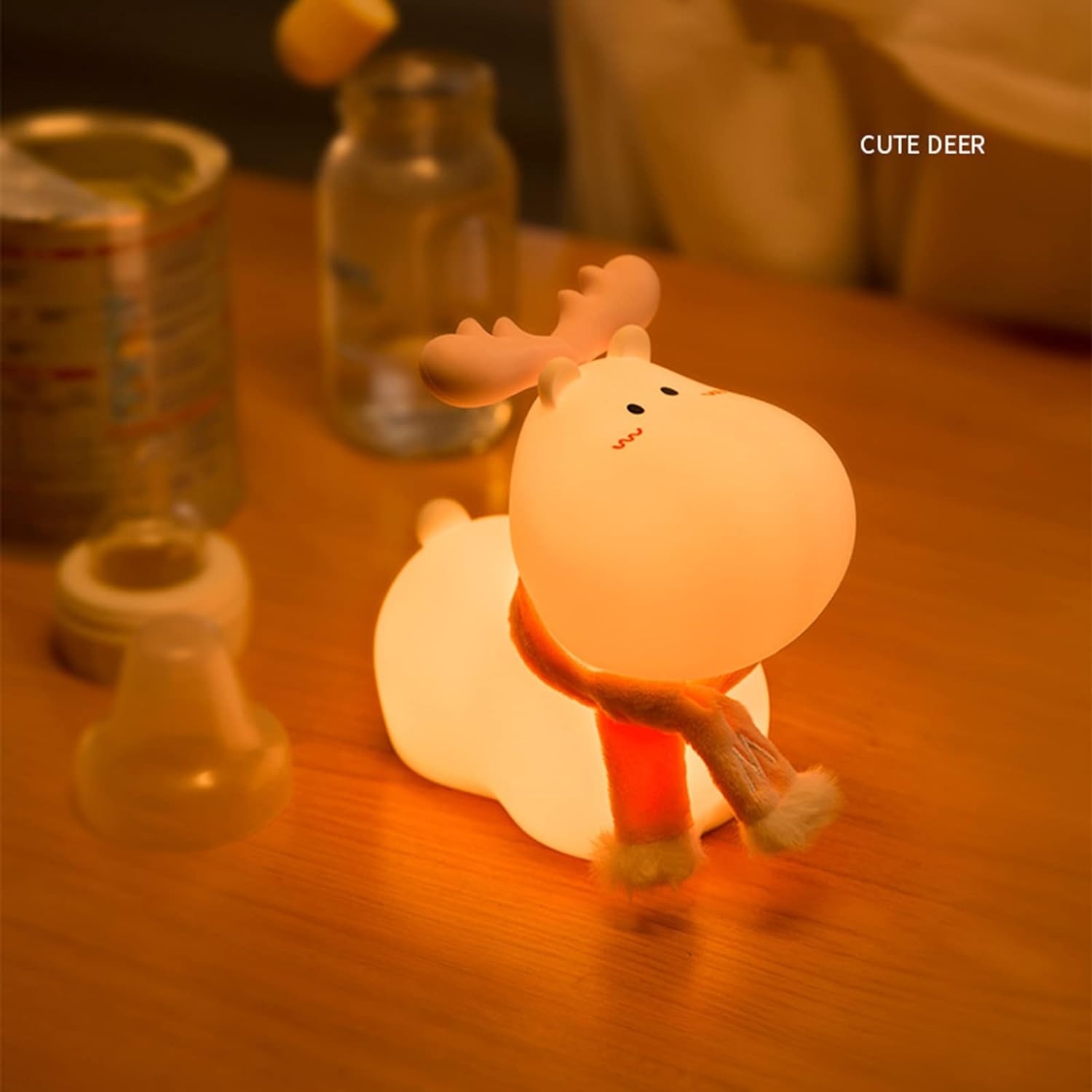 Reindeer Color Changing Rechargable Silicone Night Lamp