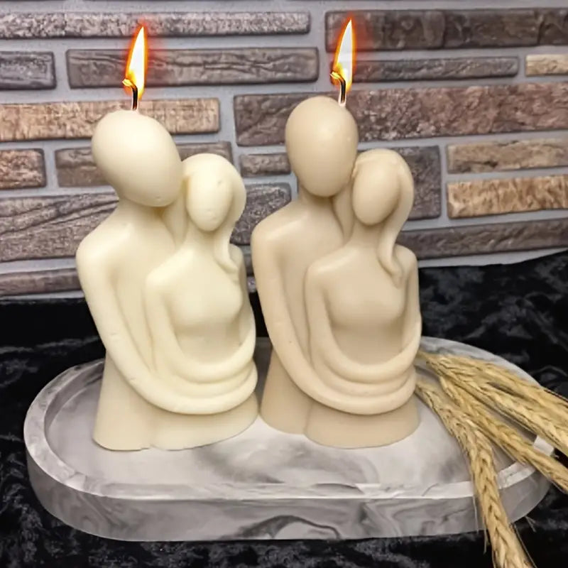 Hugging Couple Candle  ( PACK OF 2 )