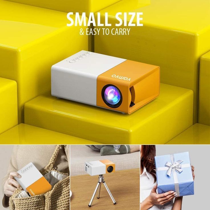 Mini Projector, Portable Projector, LED Projector with Remote Control, 1920 x1080P Video Projector with USB/HDMI/AV Interface Support