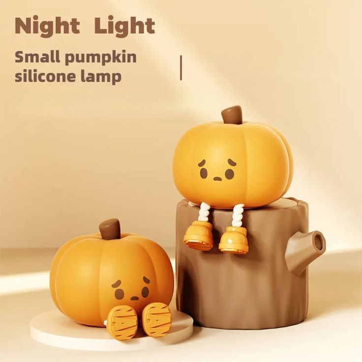 Pumpkin Night Lamp 3 Level Dimmable LED Nightlight