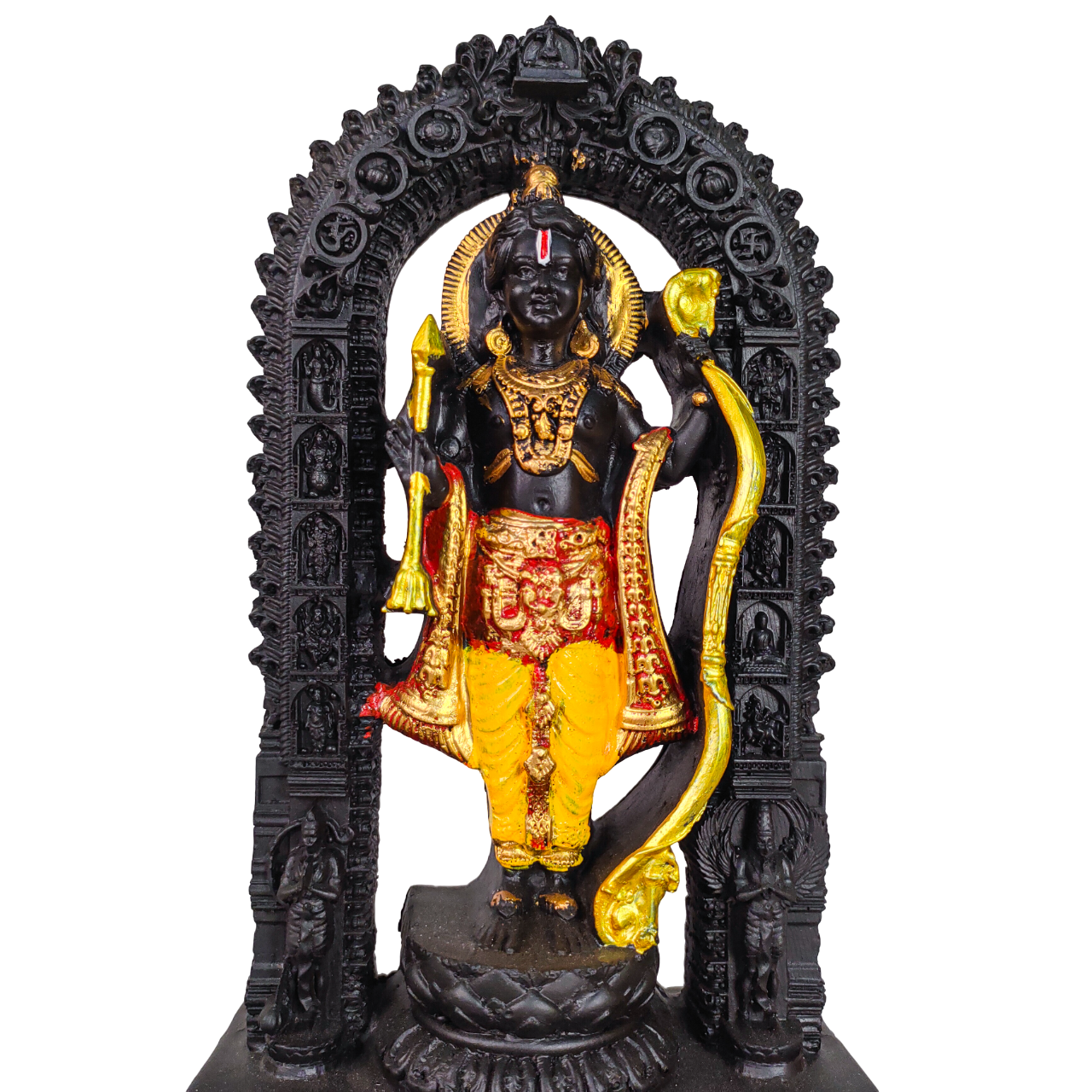 Hindu God Ram Ji murti Colored Dress ayodhya Resin Handmade sculpture