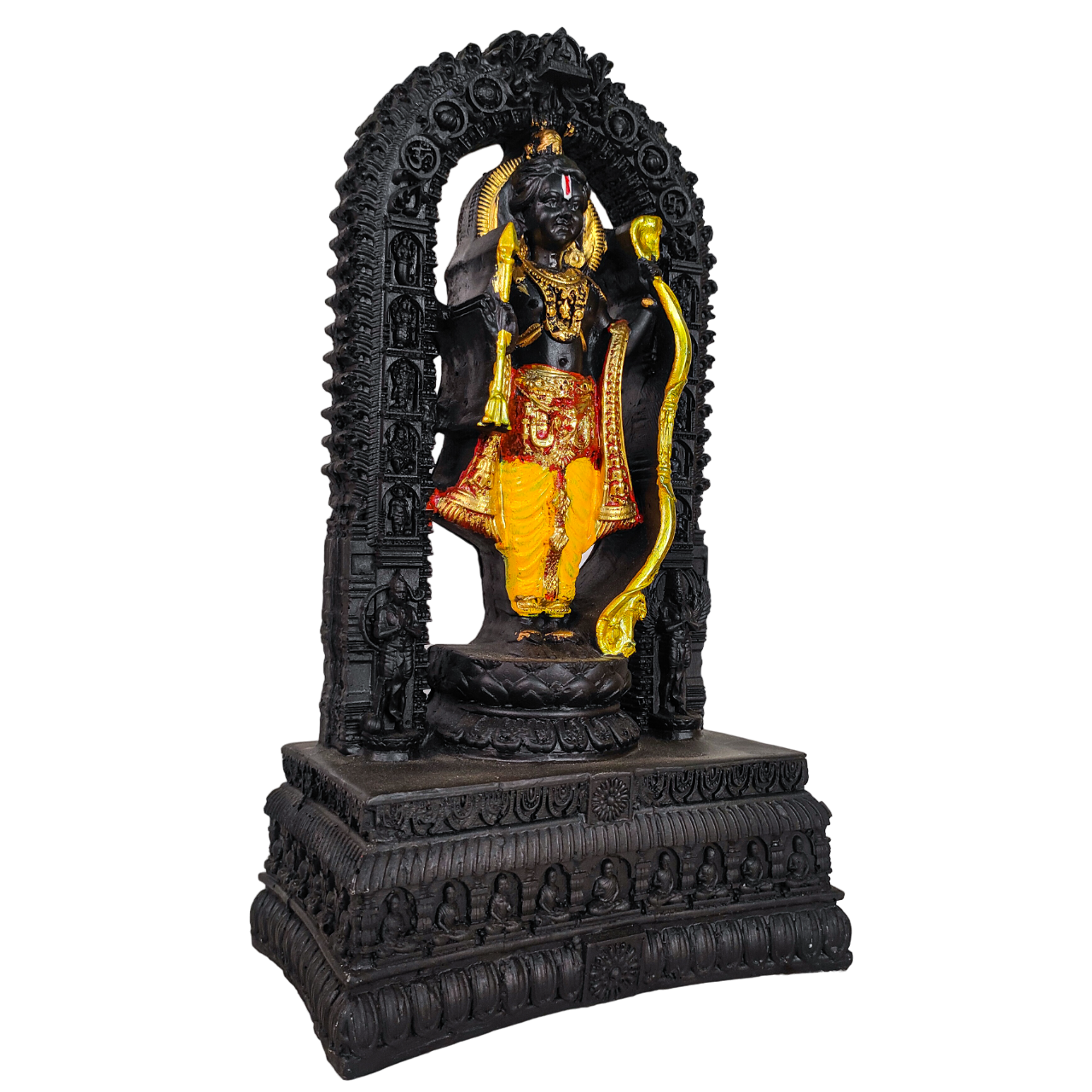 Hindu God Ram Ji murti Colored Dress ayodhya Resin Handmade sculpture