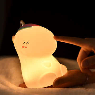 Unicorn Touch Rechargeable Colour Changing Silicone Lamp (Pink)