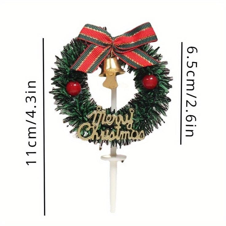 Christmas Wreath Cake Decoration Topper