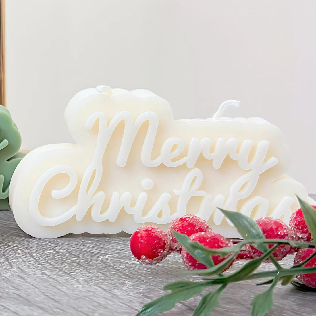 Merry Christmas Candle - Xmas Decoration Candles - Letter Candle ( PACK OF 3 )