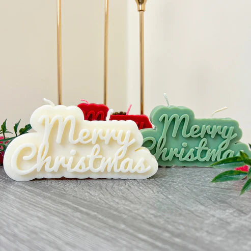 Merry Christmas Candle - Xmas Decoration Candles - Letter Candle ( PACK OF 3 )